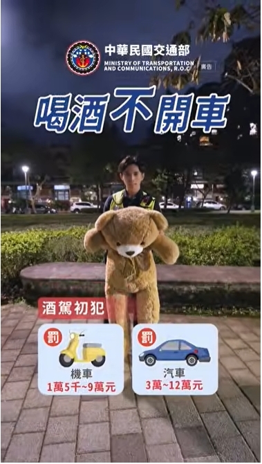 阿吉與熊熊ㄟ酒駕宣導